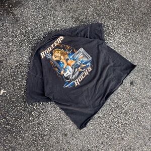 Black Vintage Hooters Rocks T-Shirt (XXL)